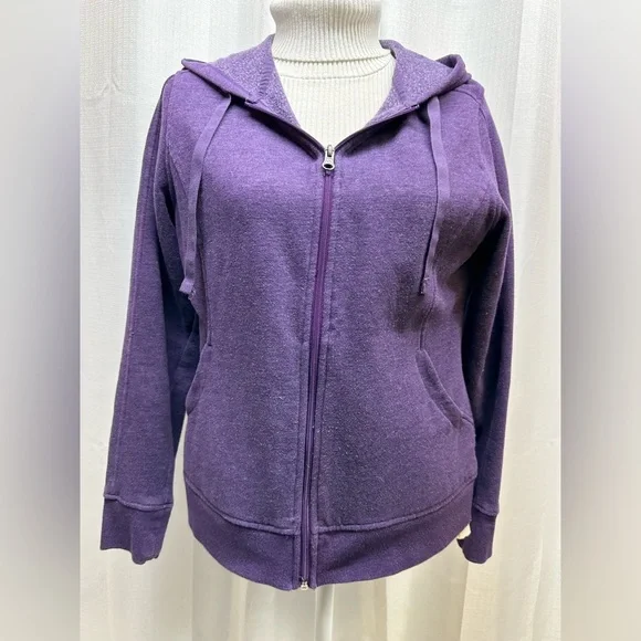 Tek Gear ladies purple zipper hoodie. Size L - Picture 1 of 3